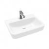Villeroy & Boch O.novo Umývadlo na dosku, 60x46 cm, bez prepadu, otvor na batériu, AntiBac, CeramicPlus, alpská biela 4A416LT2