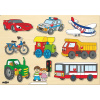 Woody vkládací puzzle dopravní prostředky