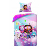 Detská posteľná bielizeň Gabby's dollhouse 140 x 200 cm Halantex Mačací domček Gabi