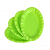 PLASTOVÝ oválny tanier 4 ks väčšie - zelené