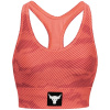 Under Armour Project Rock Bra Womens Orange/White 10 (S)