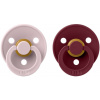 Dudlíky z přírodního kaučuku Bibs Colour vel. 0-6m 2ks Pink Plum/Elderberry (110294)