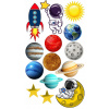 CUKROVÁ TLAČ Opłatek na Tort Cukrová hmota Vesmír Planéty Astronaut 2