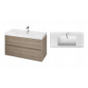 Cersanit Crea, závesná skrinka s umývadlom 100cm, set B117, dub, S801-290