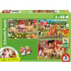 SCHMIDT Puzzle Zvieratá na farme 3x48 dielikov