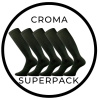 SUPERPACK - CROMA kompresný antibakteriálne podkolienky VoXX - 5 párů čierna 35-38
