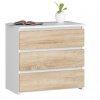 Ak furniture Komoda CL3 60 cm biela/sonoma