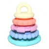 Jellystone Designs skladacia pyramída s hryzátkami Pastel