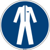 Značka Použite ochranný odev, ISO 7010, samolepka, , 100 mm, 10 ks