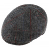 Fiebig - Headwear since 1903 Pánska károvaná vlnená zimná šedá čiapka - Fiebig Veľkosť: 59 cm (L)