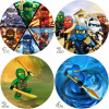 DEKORÁCIE NA TORTU LEGO NINJAGO 21 CM + 2 OBVODY