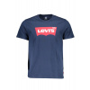 LEVI'S Perfektné Pánske Tričko Krátky Rukáv Modrá