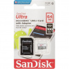 SanDisk MicroSDXC karta 64GB Ultra (80MB/s, Class 10, Android) + adaptér SDSQUNR-064G-GN3MA