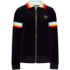 Sergio Tacchini Bundy Slice Velour Track Top Jacket Black Čierna