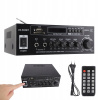 MINI ZOSILŇOVAČ AV-660BT BLUETOOTH 5.0 FM RÁDIO HUDOBNÝ ZOSILŇOVAČ ČIERNY