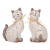 Dekoračná soška Mačka 15 cm, béžová, mix 2 druhov