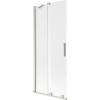 Mexen Velar, 2-krídlová posuvná vaňová zástena 85 x 150 cm, 8mm sklo námraza, brúsená oceľ, 896-085-000-31-97