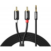 UZelená kábel z 3,5 mm jack na 2RCA (Cinch) 1,5 m (čierny)