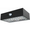 V-TAC LED solárne nástenné svietidlo so senzorom 3W, 350lm, 1200mAh, 4000K+3000K, čierne, IP65