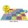 Penové puzzle LC Veľký penový koberec extra Abeceda s okrajmi 180x180cm, 12m+ (4714928009293)
