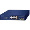 Planet GS-2210-8P2S WEBsmart L2 switch, 8x1Gb, 2x1Gb SFP, 8x PoE 802.3at 120W, QoS