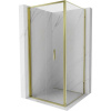 Mexen Exo, skladací sprchový kút 80 x 80 cm, číre sklo, zlatá, 816-080-080-50-00