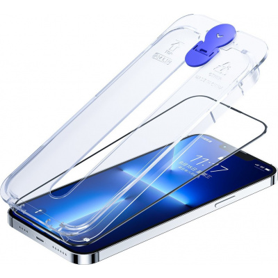 Joyroom Joyroom Knight Glass pro iPhone 14 s montážní sadou Transparent (JR-H09)
