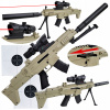 SNAJPERSKÁ KARABÍNA NA GULIČKY Stormová pištoľ AIR SOFT GUN + LASER + TERČE