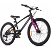 Mládežnícky horský bicykel MTB 24 palcov Shimano ľahký hliníkový 7 rýchlostí