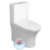 DARIO RIMLESS WC kombi misa s nádržkou, spodný/zadný odpad, biela