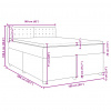 vidaXL Boxspring posteľ s matracom tmavohnedá 160x200 cm látka - Hnedá - 157919-93029