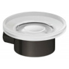 Kludi Vela R - Mydlovnička s držiakom, sklo/brúsený Gunmetal 58985N2