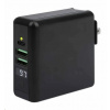 Cestovná nabíjačka a powerbanka Manhattan, 4 v 1, 8.000 mAh, vymeniteľné zástrčky US/EU/UK, čierna
