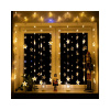 SPRINGOS LED svetelný záves Hviezdy - 2x1, 6m, 180LED, IP44, teplá biela + záblesky