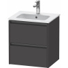 DURAVIT Ketho 2 závesná skrinka pod umývadlo, 2 zásuvky, 510 x 420 x 549 mm, grafit super matná, K25261080800000