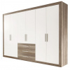 Šatníková skriňa DREANO dub canyon/biela, šírka 289 cm 413693000 225 x 289