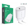 Aligator síťová nabíječka A-MAX PD 20W USB-C bílá AX0001