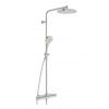 Hansa Viva Sprchový set s termostatom, priemer 25 cm, 3 prúdy, brúsená oceľ 6515920180