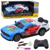 LeanToys RC dálkové ovládání sportovních aut, světla, vodní pára, modrá 1:22