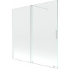 Mexen Velar 2-krídla vaňová zástena posuvná 160 x 150 cm, transparentná, biela - 896-160-000-01-20