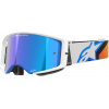 Okuliare SUPERTECH CORP,ALPINESTARS (modrá/oranžová, zrkadlové modré plexi) 2025