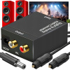 DIGITÁLNY OPTICKÝ PREVODNÍK TOSLINK DAC NA 2X RCA CINCH + NAPÁJACÍ ADAPTÉR