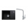 FRANKE SETG266O fragranitový drez Malta 620x435mm BSG 611-62 Onyx+batéria FS 3230.031 FRA 114.0700.749