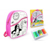 Wiky Batoh Krtko vymalovávací ružový 30 cm + 8 fixiek WKW011820