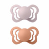 Bibs cumlíky silikón anatomické 2 ks Couture 6+ mesiacov Pink-plum-peach