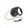 Vodítko Flexi Black Design XS lanko 3m/8kg modrá
