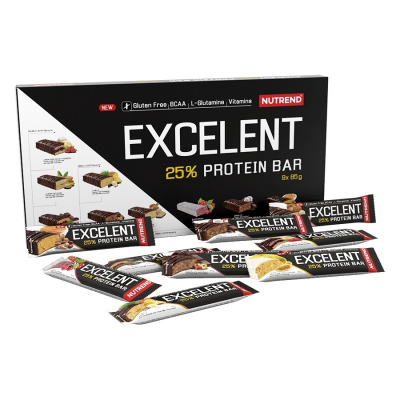 Nutrend Excelent Protein Bar 85 g Příchuť: Čokoláda + nugát s brusinkami