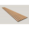 Dekoračný 3D lamelový panel 265x30x1,6 cm podklad MDF Čierna lamela fólia Dub Európsky 3D-MDF-DEU-CIER