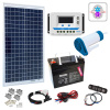 Solárny FV ostrovný PUMP systém DC12V SP45Wp/RP10A/AA33Ah/VTxW uBASIC5-PMP (uBASIC5-PUMP-1M: Konfigurovateľný pevný solárny FV ostrovný komplet OFFGRID, Spotreba: MIKRO spotreba el. energie do 150W/de
