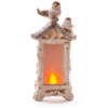 Dekorácia MagicHome Vianoce, Vtáci na kozube, 12 LED, 3xAAA, keramika, 21x15x44 cm